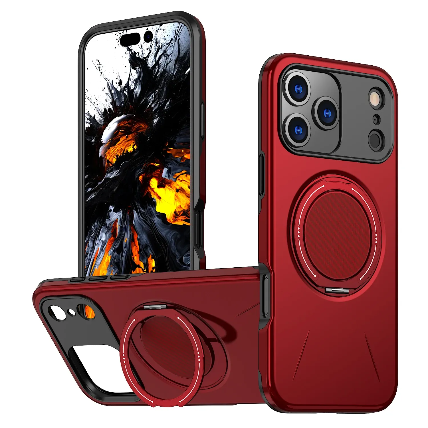 Coque antichoc 360° avec support magnétique pour iPhone 11 à 17, 17 Air et 17 Pro Max, compatible MagSafe 7
