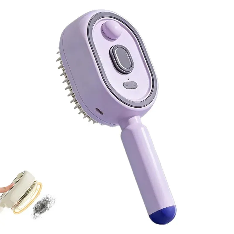 Peigne de massage électrique 3-en-1 à coussin d'air avec pulvérisateur, brosse rechargeable pour le cuir chevelu, fonction auto-nettoyante, vapeur et huiles essentielles 9