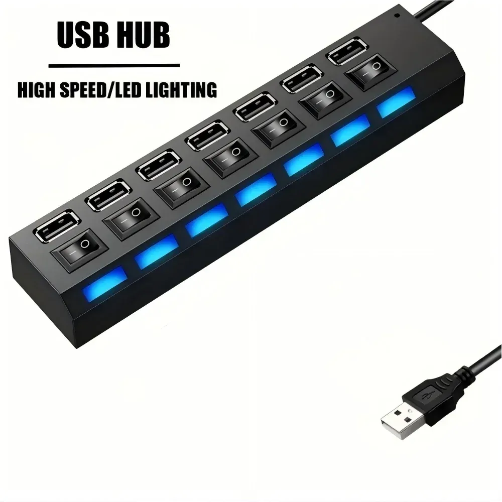 Hub USB 7 ports, en situation