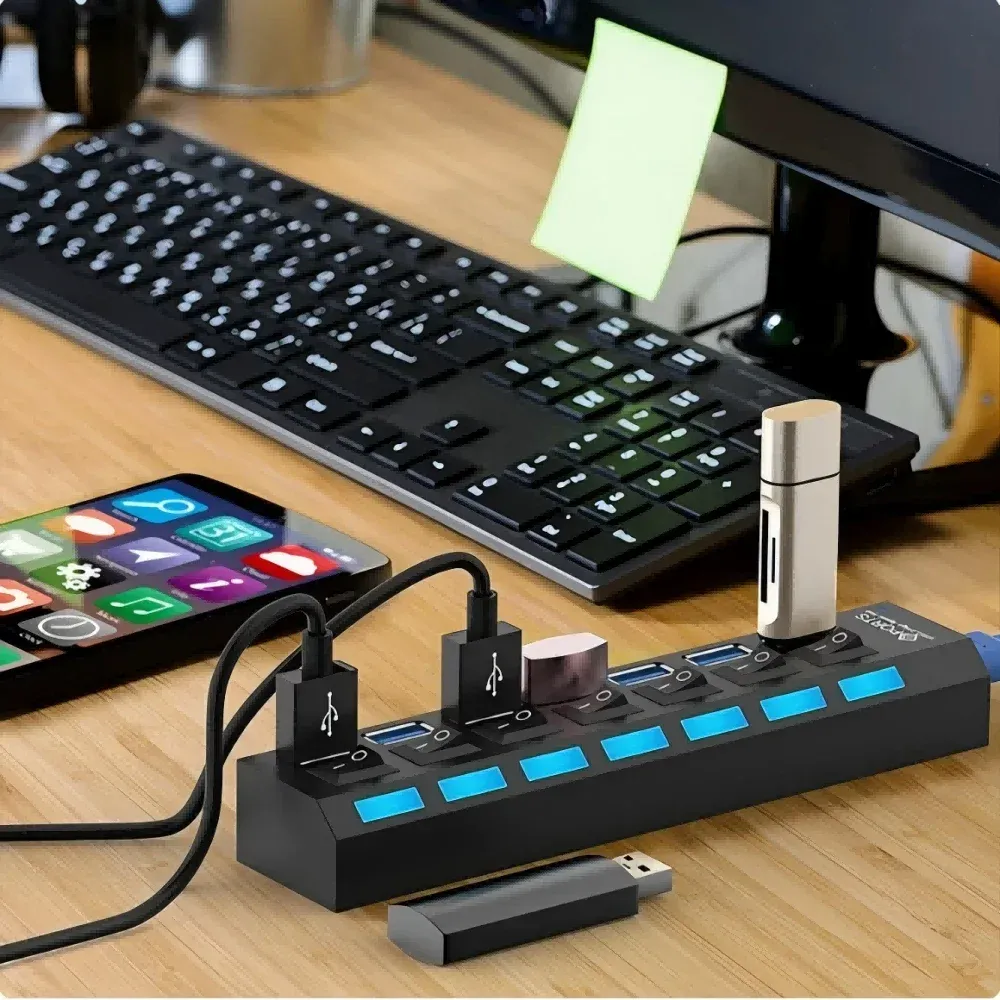 Hub USB 7 ports, design