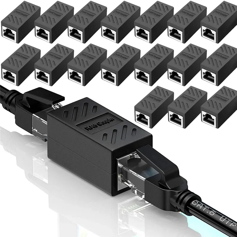 1, 5, 10 ou 20 coupleurs RJ45 pour câble Ethernet, connecteur LAN femelle à femelle, adaptateur d'extension compatible Cat5e, Cat6 et Cat7
