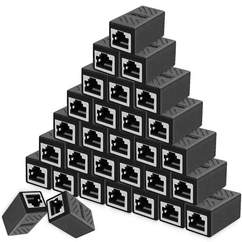 1, 5, 10 ou 20 coupleurs RJ45 pour câble Ethernet, connecteur LAN femelle à femelle, adaptateur d'extension compatible Cat5e, Cat6 et Cat7 2