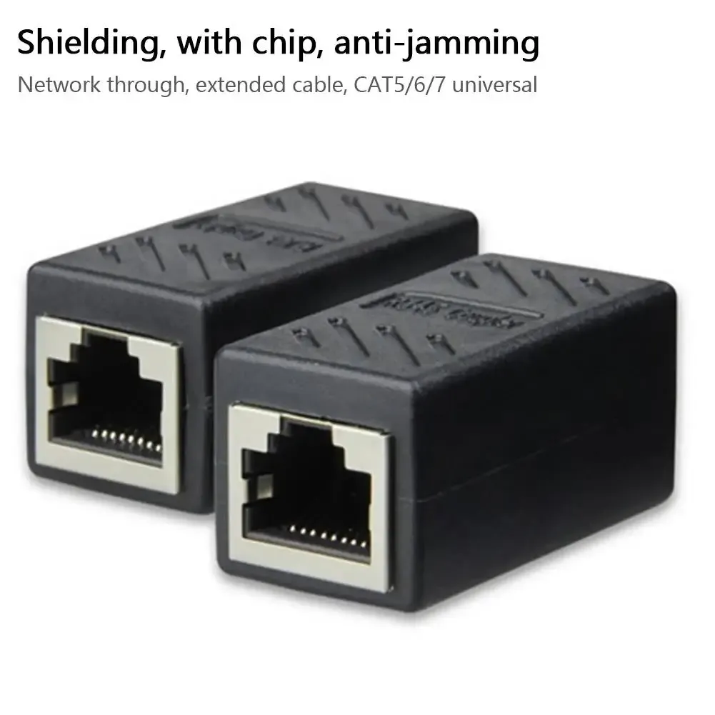 1, 5, 10 ou 20 coupleurs RJ45 pour câble Ethernet, connecteur LAN femelle à femelle, adaptateur d'extension compatible Cat5e, Cat6 et Cat7 4