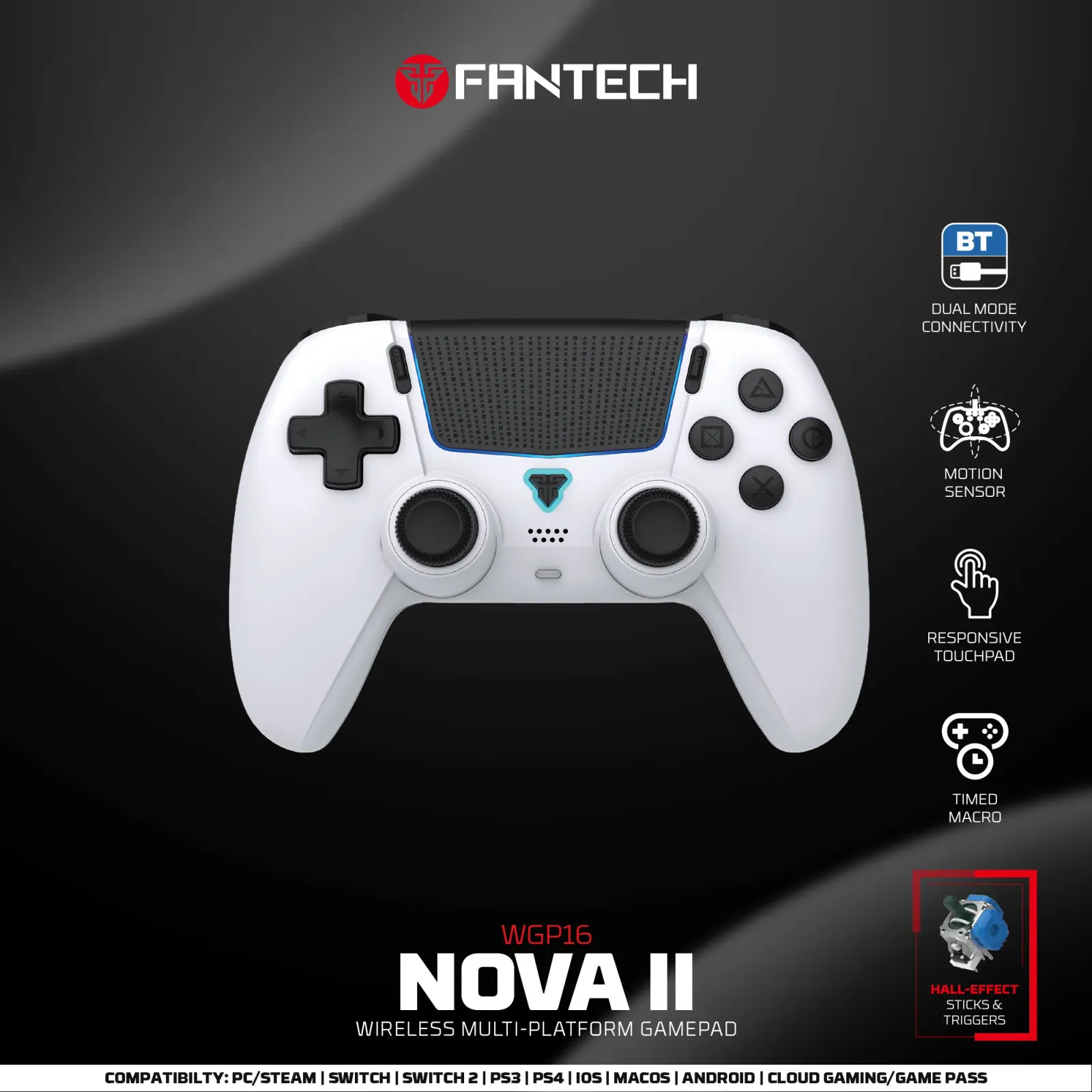 Manette FANTECH NOVA II WGP16 vue principale