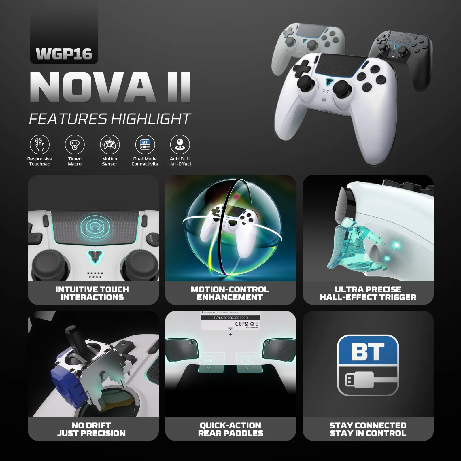 Manette FANTECH NOVA II WGP16 design et finitions