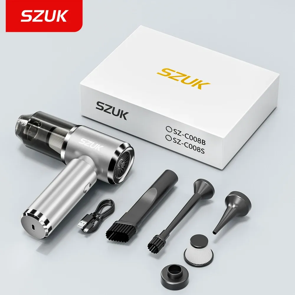SZUK Aspirateur de voiture portable 165000 Pa sans fil, puissant, à forte aspiration, mini aspirateur à main - Image 1