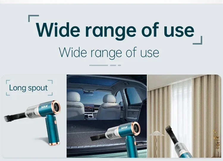 Aspirateur de voiture portable, mise en situation