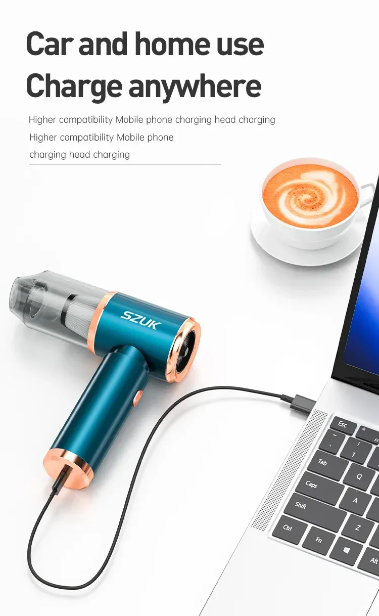 Aspirateur de voiture portable, utilisation dans l'habitacle
