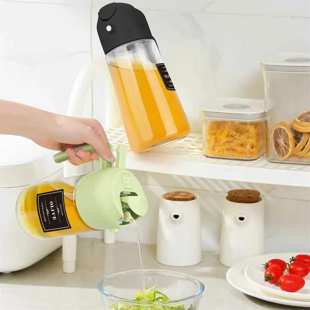 Distributeur d'huile en situation de cuisine