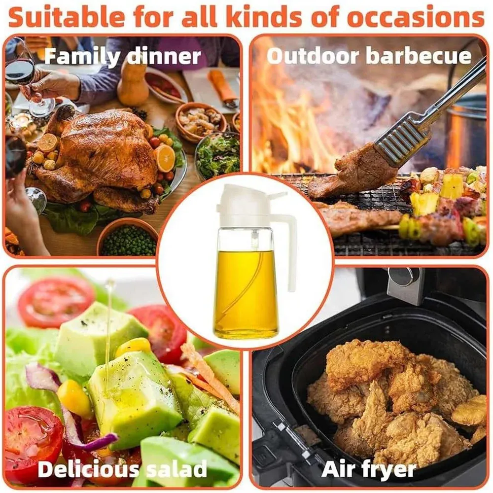 Distributeur d'huile 2 en 1 pour cuisine