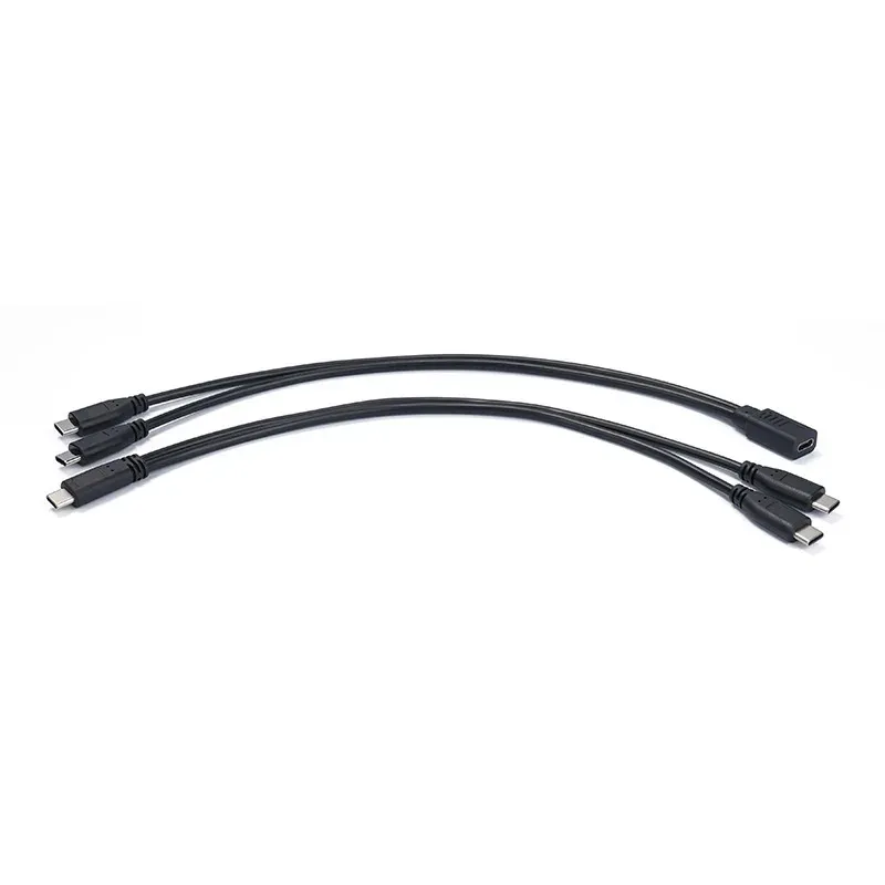 Répartiteur USB-C 1 vers 2, câble d'extension pour PC, téléphone et tablette, adaptateur de charge 15 W / 3 A 4