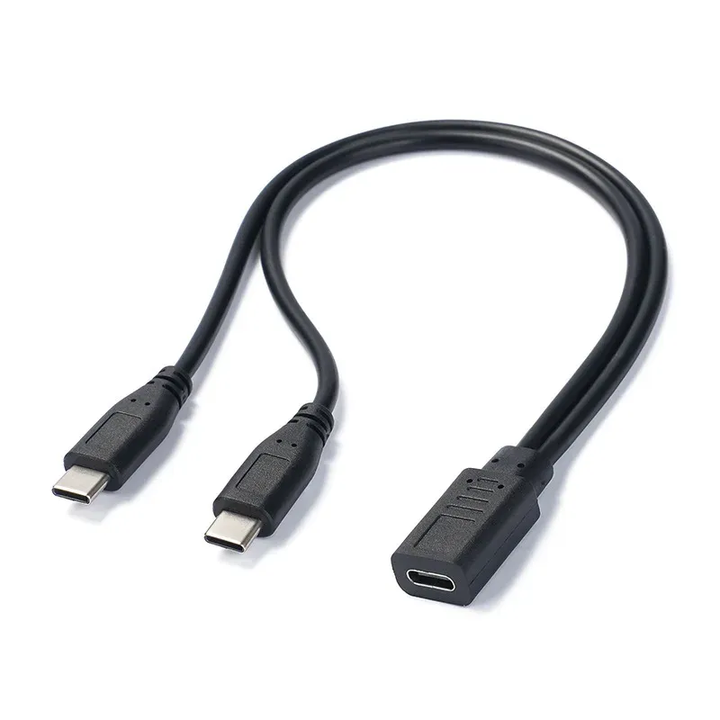 Répartiteur USB-C 1 vers 2, câble d'extension pour PC, téléphone et tablette, adaptateur de charge 15 W / 3 A 8
