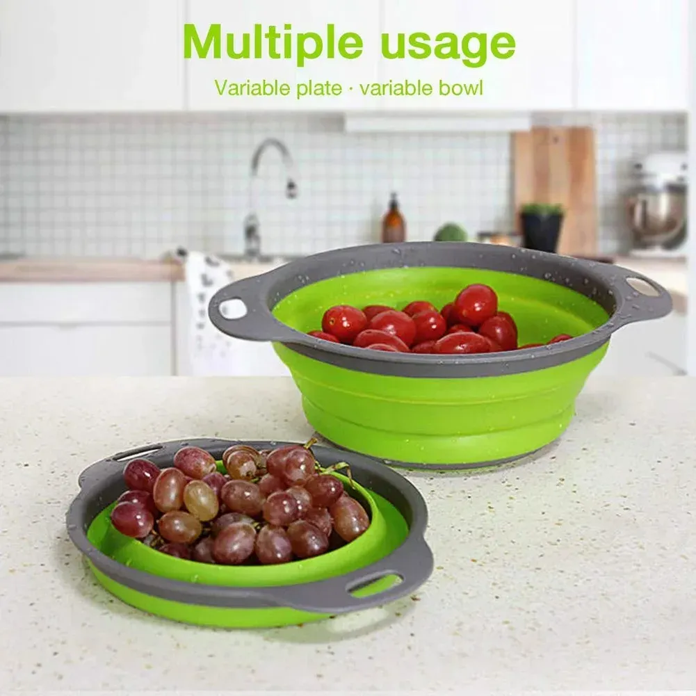Panier égouttoir pliable en silicone pour fruits et légumes 3