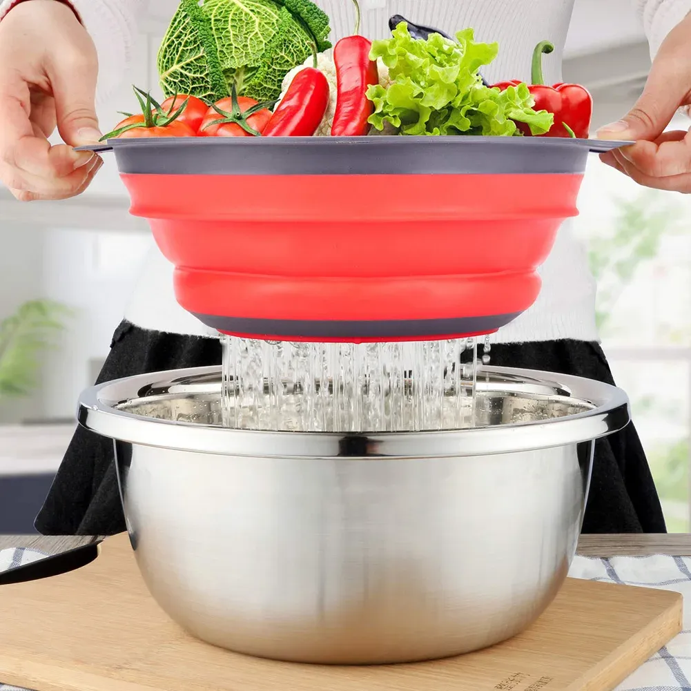 Panier de rinçage pliable, utilisation pratique