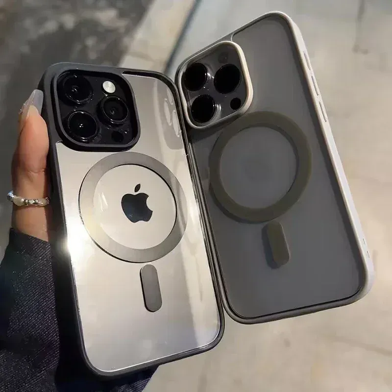 Coque transparente magnétique, vue de côté