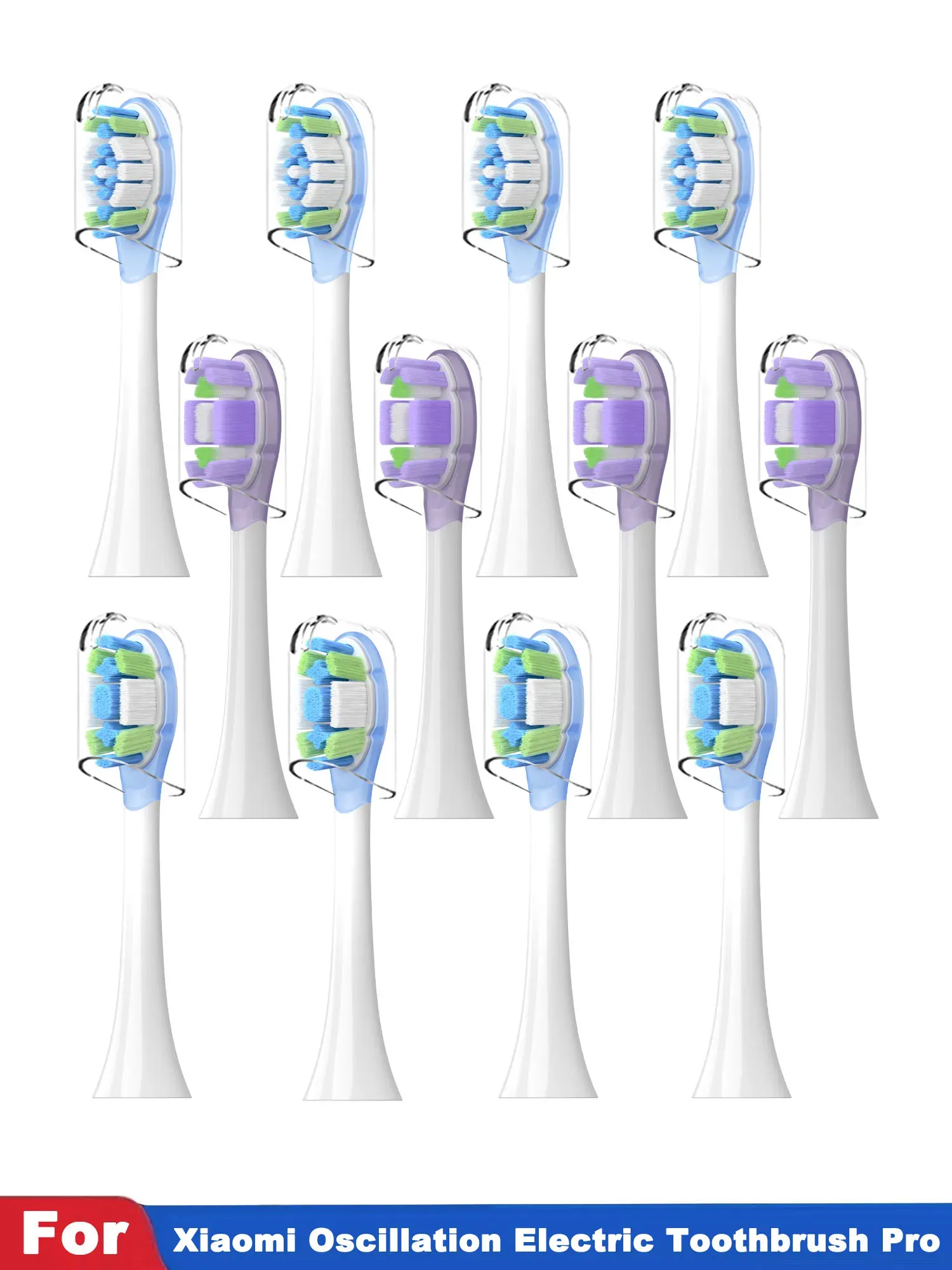 Têtes de brosse de rechange pour brosse à dents électrique Xiaomi Oscillation Pro Mijia MES610 MES609, lot de 4, poils souples 2