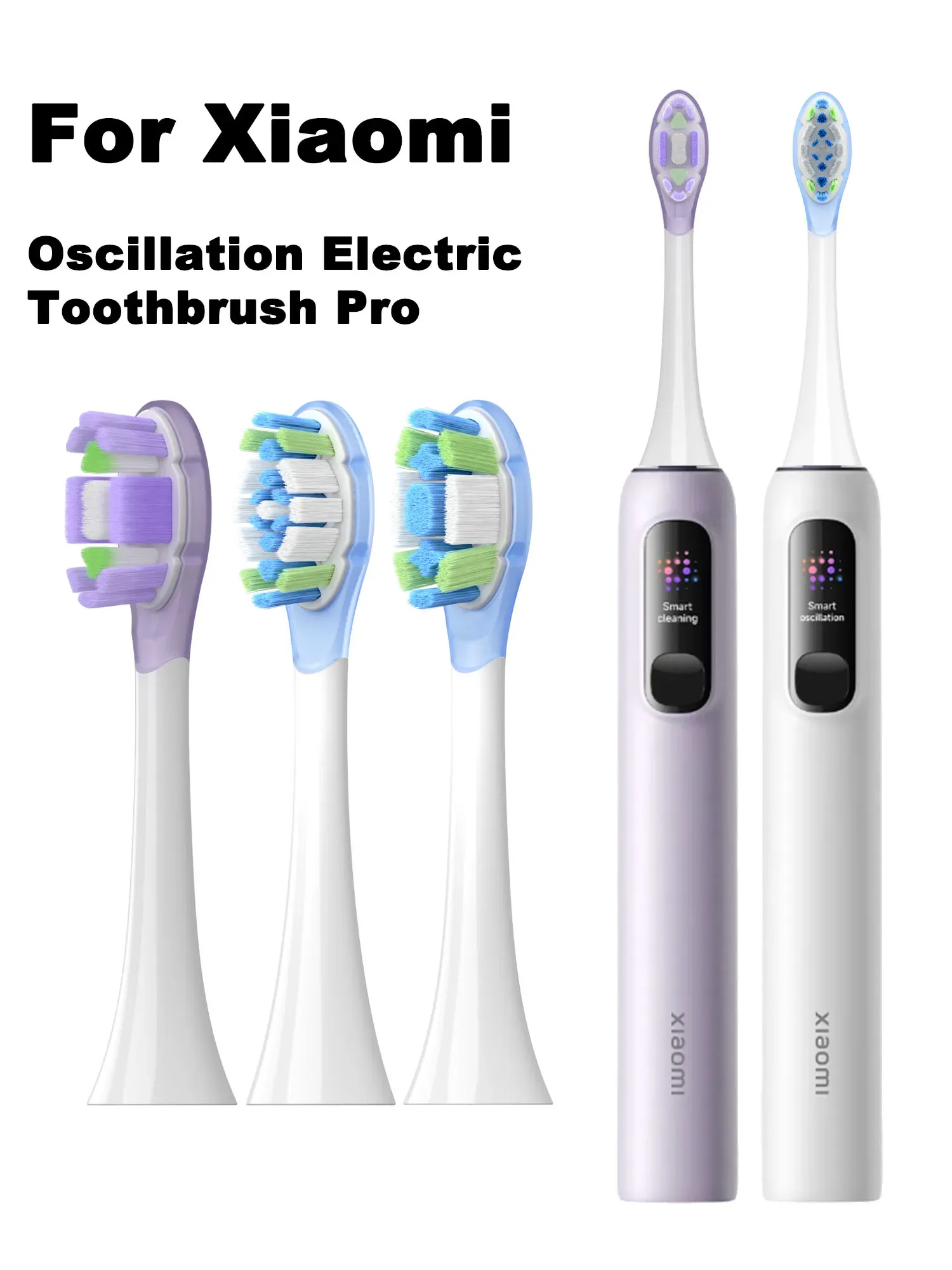 Lot de 4 têtes de brosse de rechange