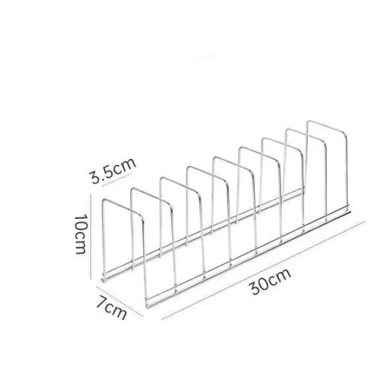 Organisateur de cuisine en acier inoxydable : porte-vaisselle, couvercles et couverts 7
