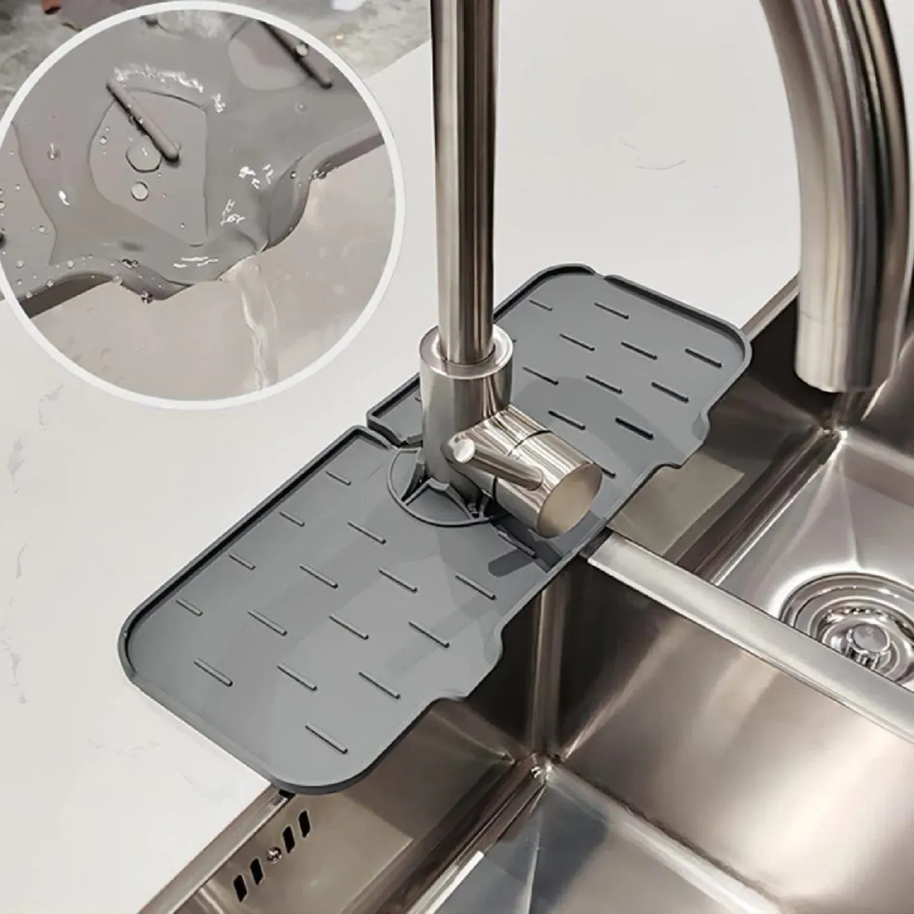 Tapis de robinet en silicone, vue d'ensemble
