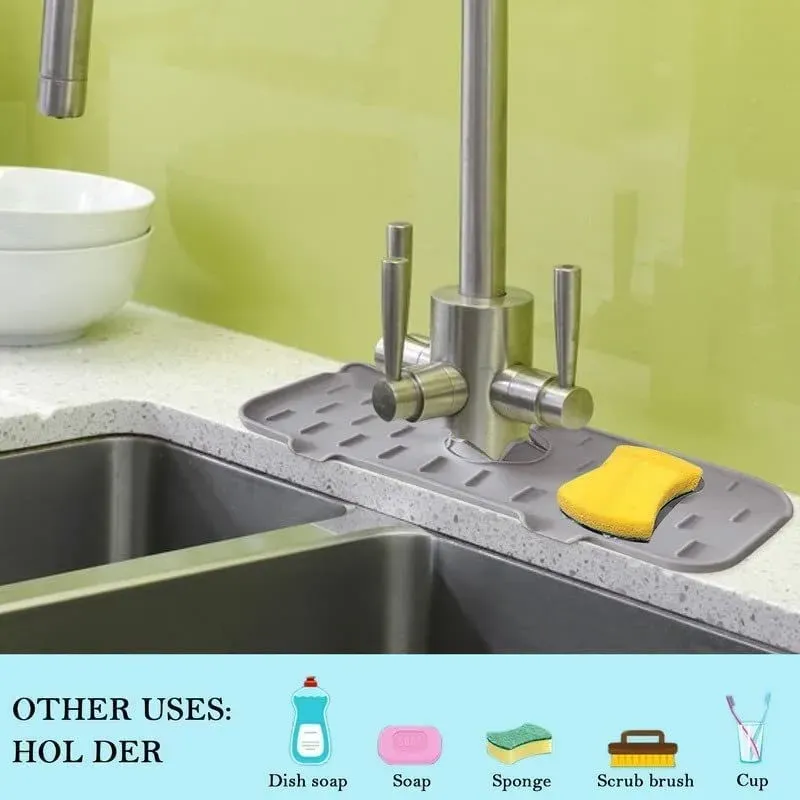 Tapis de robinet en silicone, ambiance salle de bain