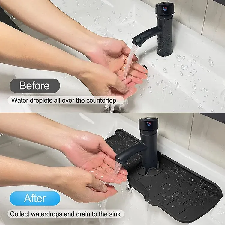 Tapis de robinet en silicone, ambiance cuisine