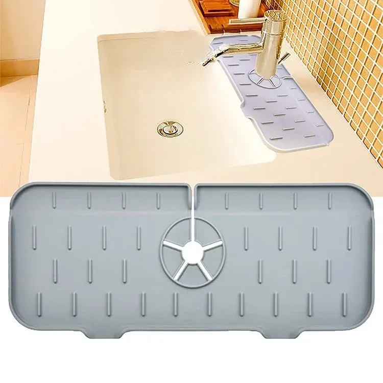 Tapis de robinet en silicone, vue de côté