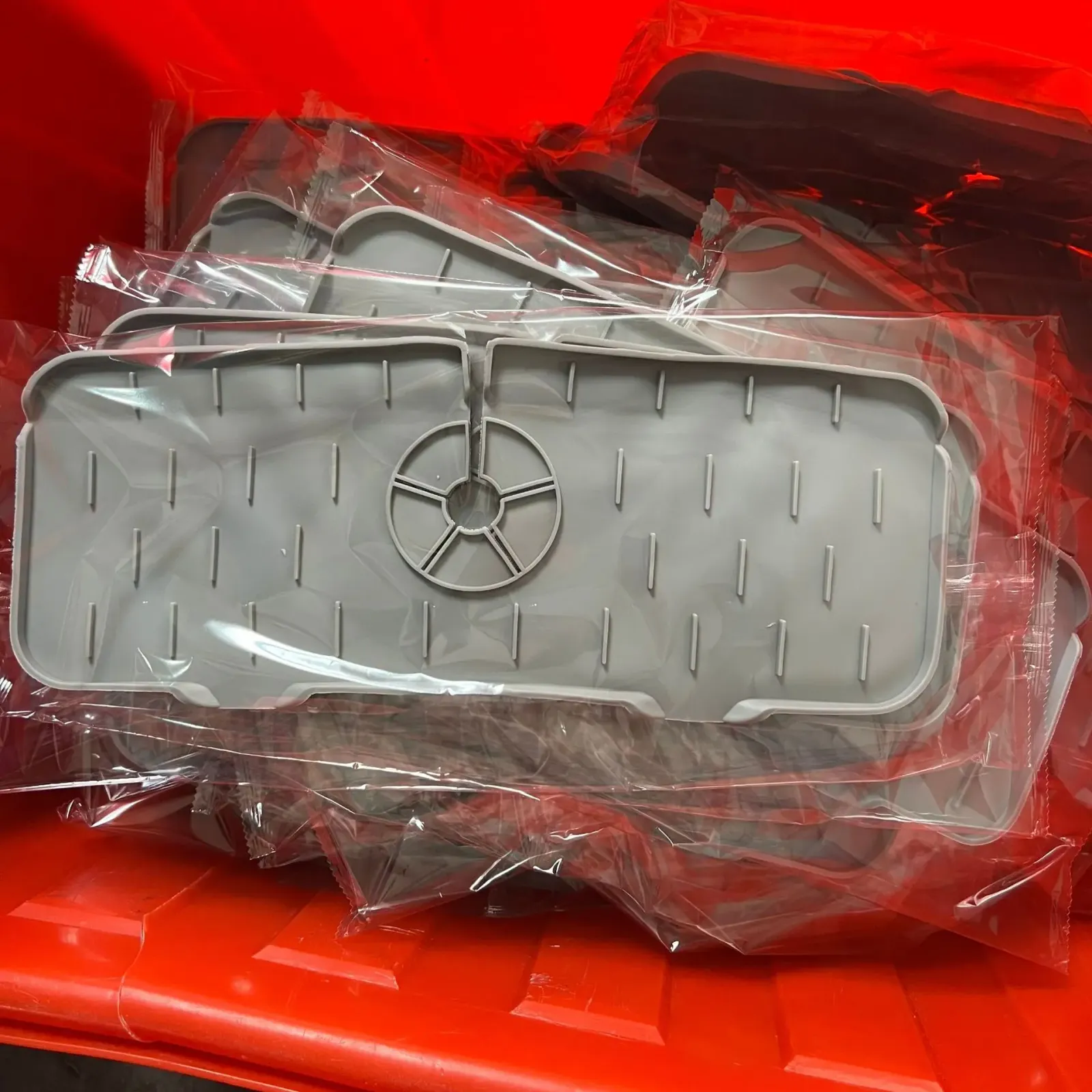 Tapis de robinet en silicone, vue rapprochée