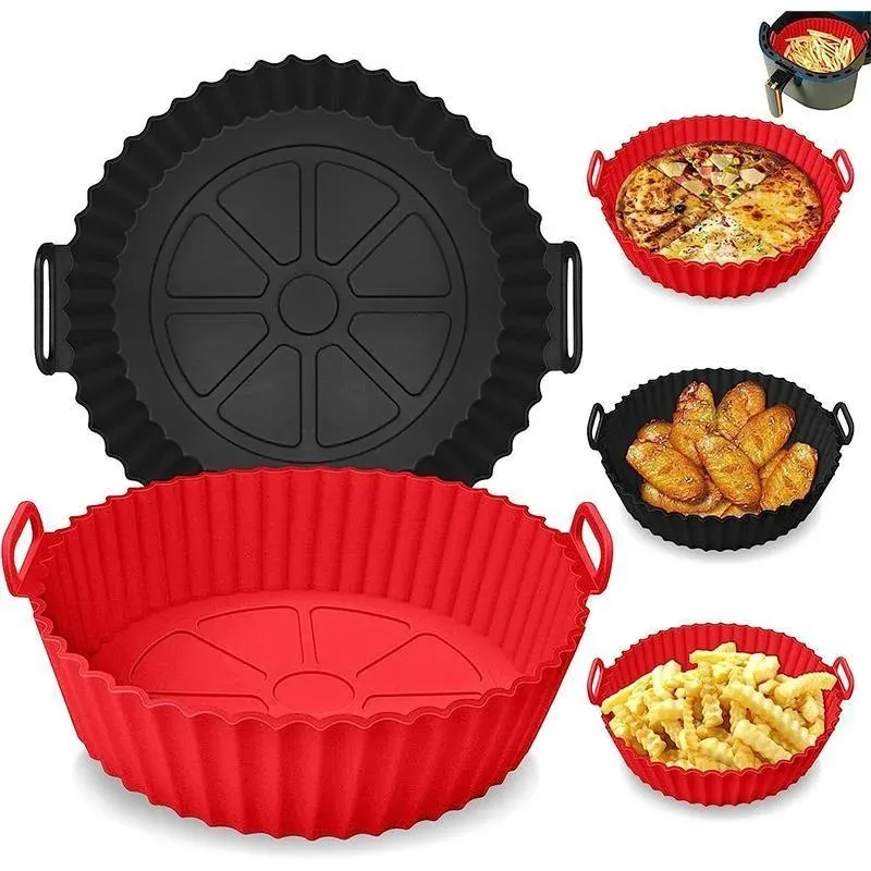 Revêtement en silicone réutilisable pour friteuse à air, antiadhésif et de qualité alimentaire