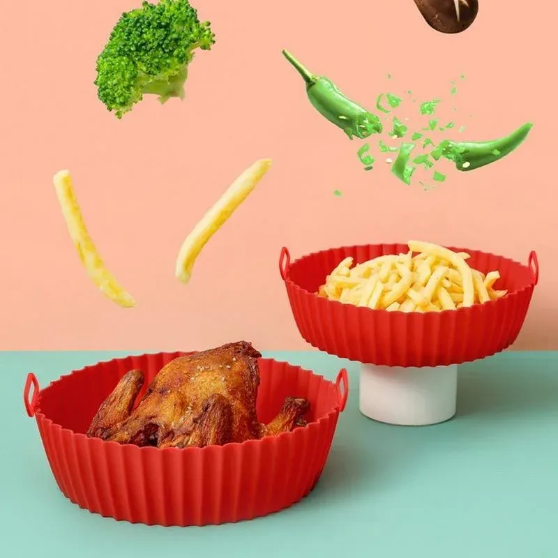 Revêtement en silicone réutilisable pour friteuse à air, antiadhésif et de qualité alimentaire 2