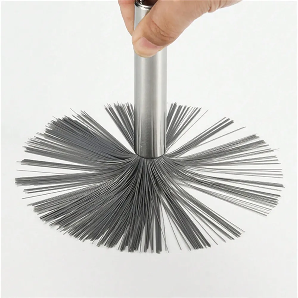 Détail de la brosse en acier inoxydable
