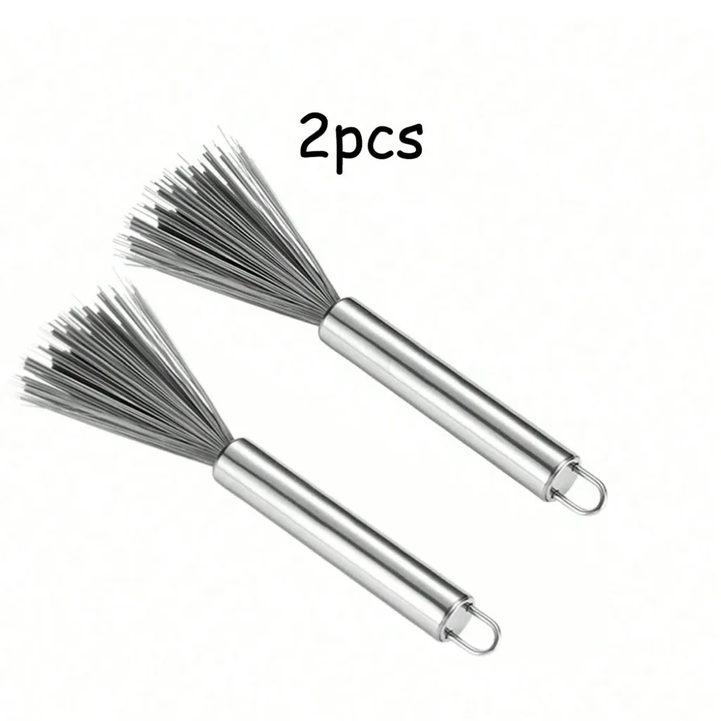 Brosse de nettoyage multifonction avec manche en acier pour la maison, la cuisine et la salle de bain (lot de 1 ou 2) 8