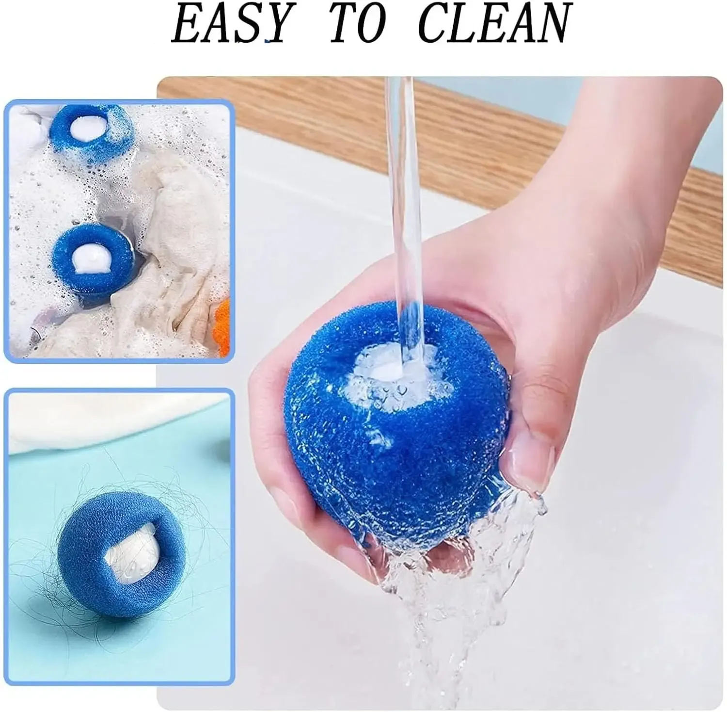 Boule réutilisable anti-poils pour animaux de compagnie, capteur de peluches pour lave-linge 4