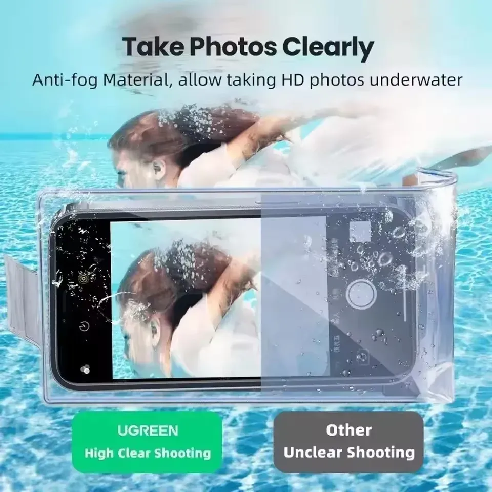 Housse étanche transparente pour téléphone, pochette de protection sous-marine pour natation, compatible iPhone 16, Samsung et Xiaomi 4