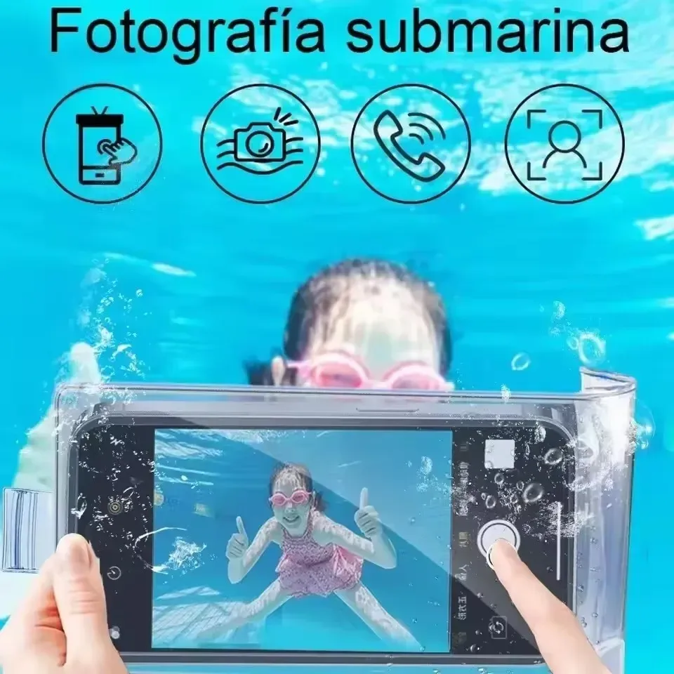 Housse étanche transparente pour téléphone, pochette de protection sous-marine pour natation, compatible iPhone 16, Samsung et Xiaomi 5