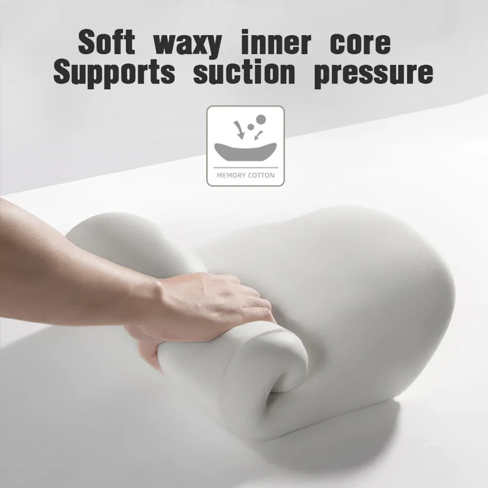 Oreiller de cou pour voiture en mousse à mémoire de forme, coussin lombaire et soutien dorsal, coussin respirant pour appui-tête, soulage le stress, oreiller de siège auto 4