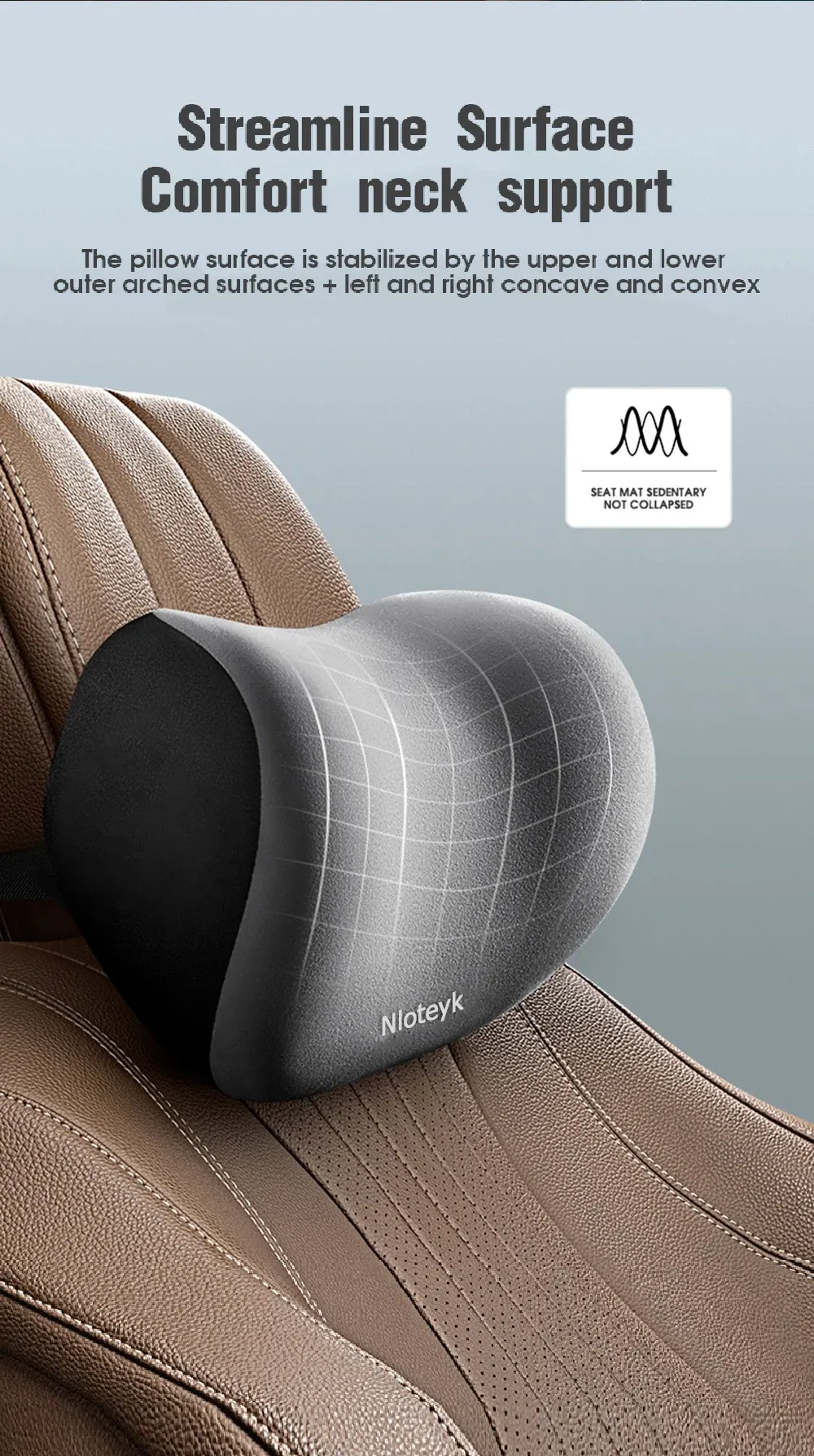 Oreiller de cou de voiture en mousse à mémoire de forme, vue détaillée 3