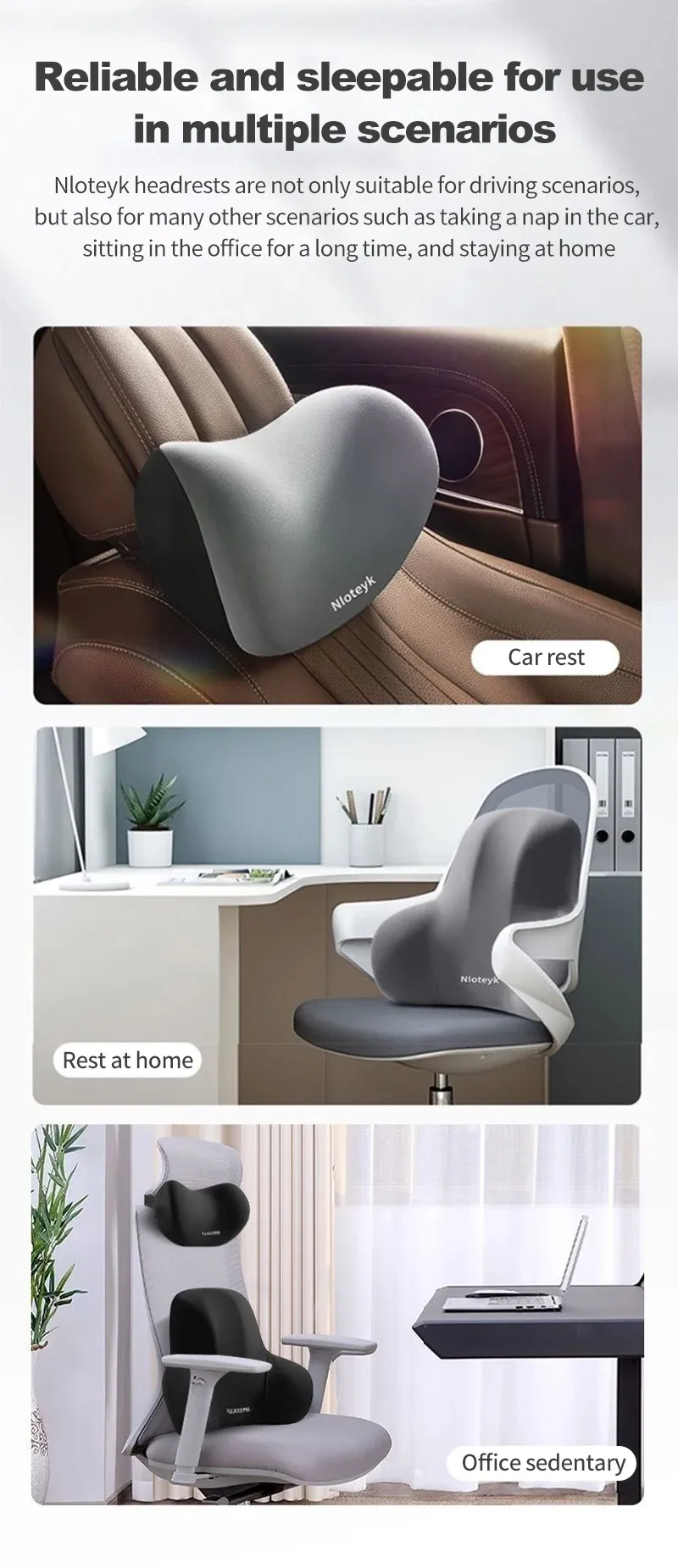 Oreiller de cou de voiture en mousse à mémoire de forme, vue détaillée 8
