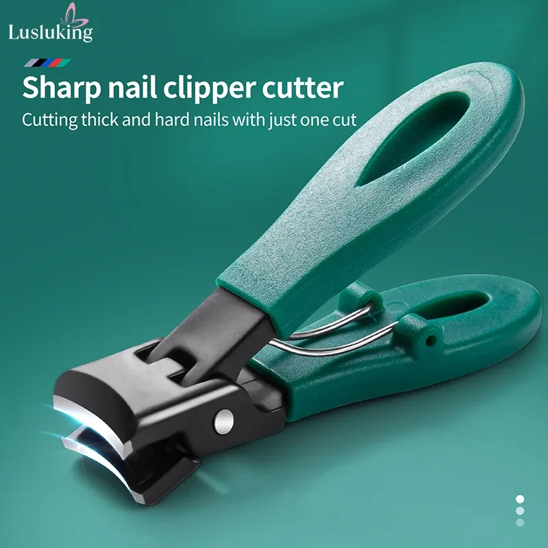 Coupe-ongles grande mâchoire (ouverture 8 mm) en acier inoxydable, pour ongles épais et durs, coupe-orteils anti-éclaboussures 2