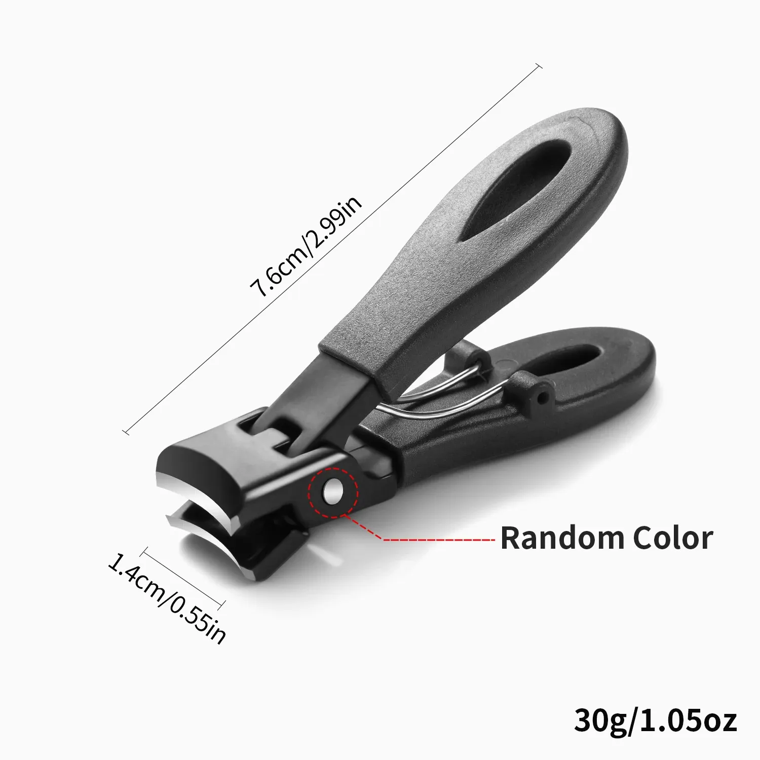 Coupe-ongles grande mâchoire (ouverture 8 mm) en acier inoxydable, pour ongles épais et durs, coupe-orteils anti-éclaboussures 9