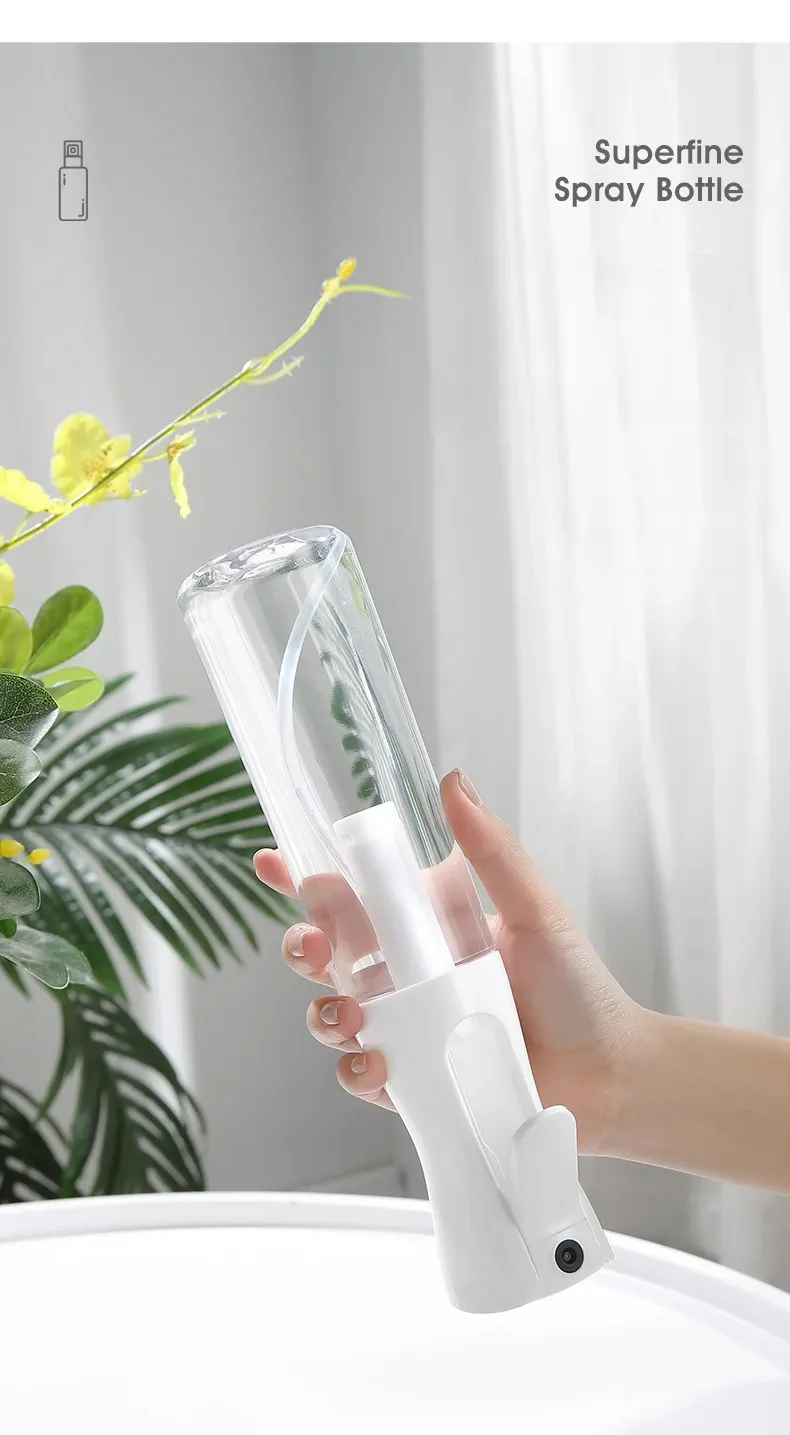 Bouteille de pulvérisation rechargeable pour cheveux 500/300/200 ml, brumisateur à brume fine, pulvérisateur d'eau automatique pour salon de coiffure 3