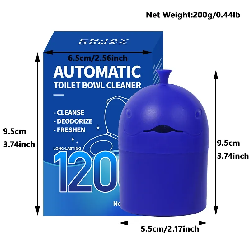 Nettoyant automatique pour toilettes portable au design baleine, à libération lente, gel 150 g (1 flacon) 2