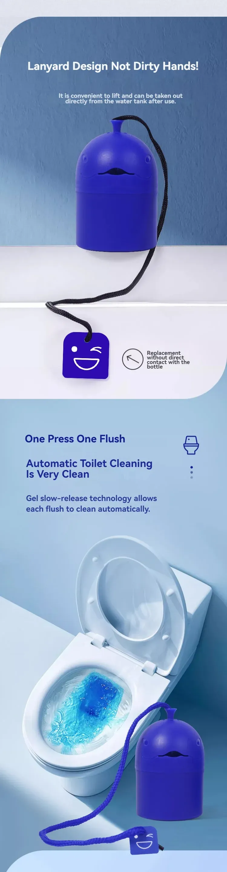 Nettoyage à libération lente du Toilet Whale