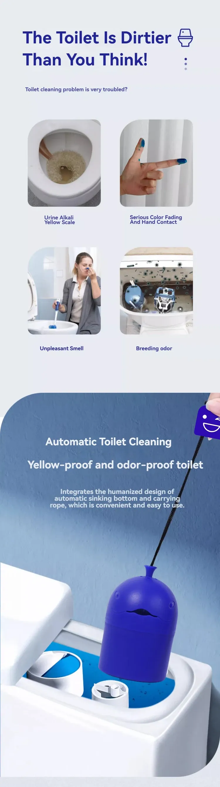 Détail du design portable du Toilet Whale