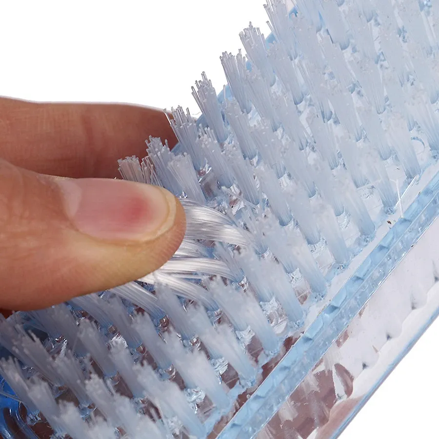 Brosse de nettoyage des ongles double face, finition