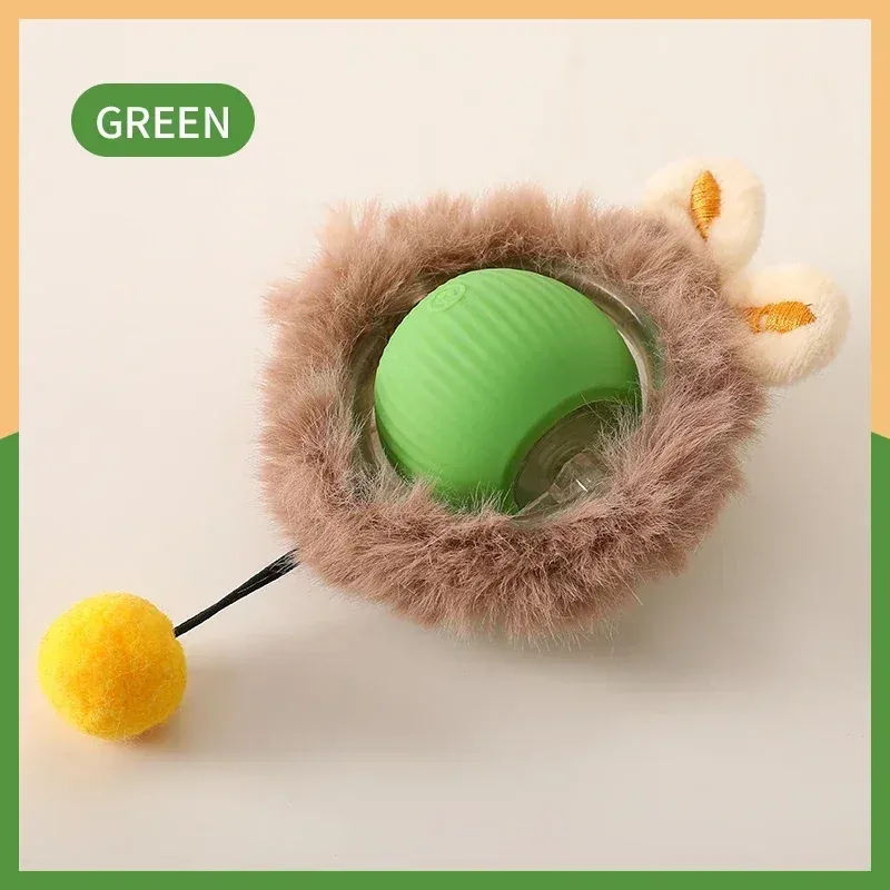 Balle roulante électrique intelligente pour animaux de compagnie, jouet interactif pour chat avec fausse queue et imitation de souris 9