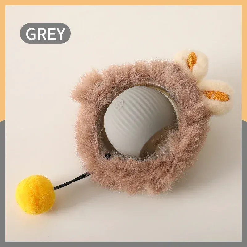 Balle roulante électrique intelligente pour animaux de compagnie, jouet interactif pour chat avec fausse queue et imitation de souris 7