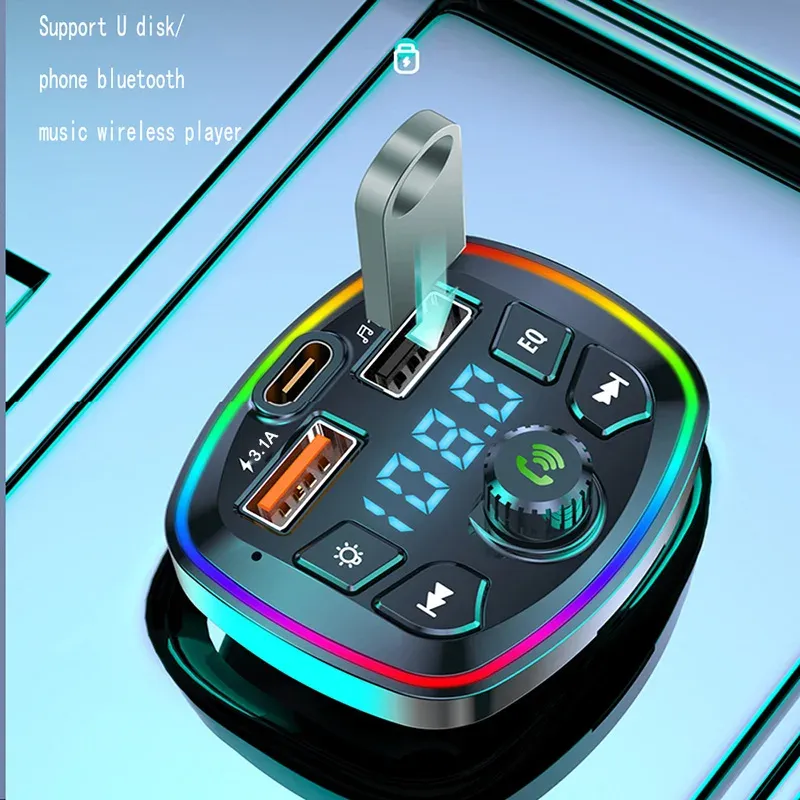 Transmetteur FM Bluetooth pour voiture, vue détaillée