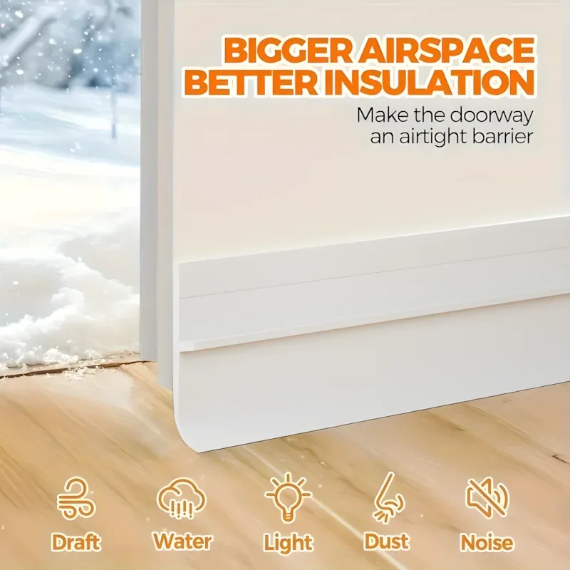 Bande d'étanchéité autocollante épaissie pour bas de porte et fenêtre, isolation thermique anti-courant d'air 2