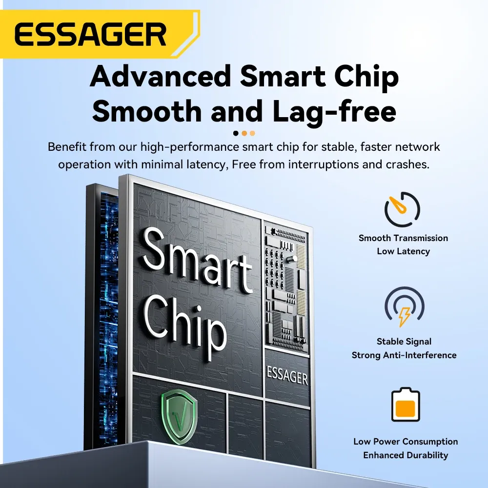 Adaptateur Essager USB-C vers Ethernet Gigabit 100/1000 Mbps RJ45 pour MacBook et ordinateur portable 6
