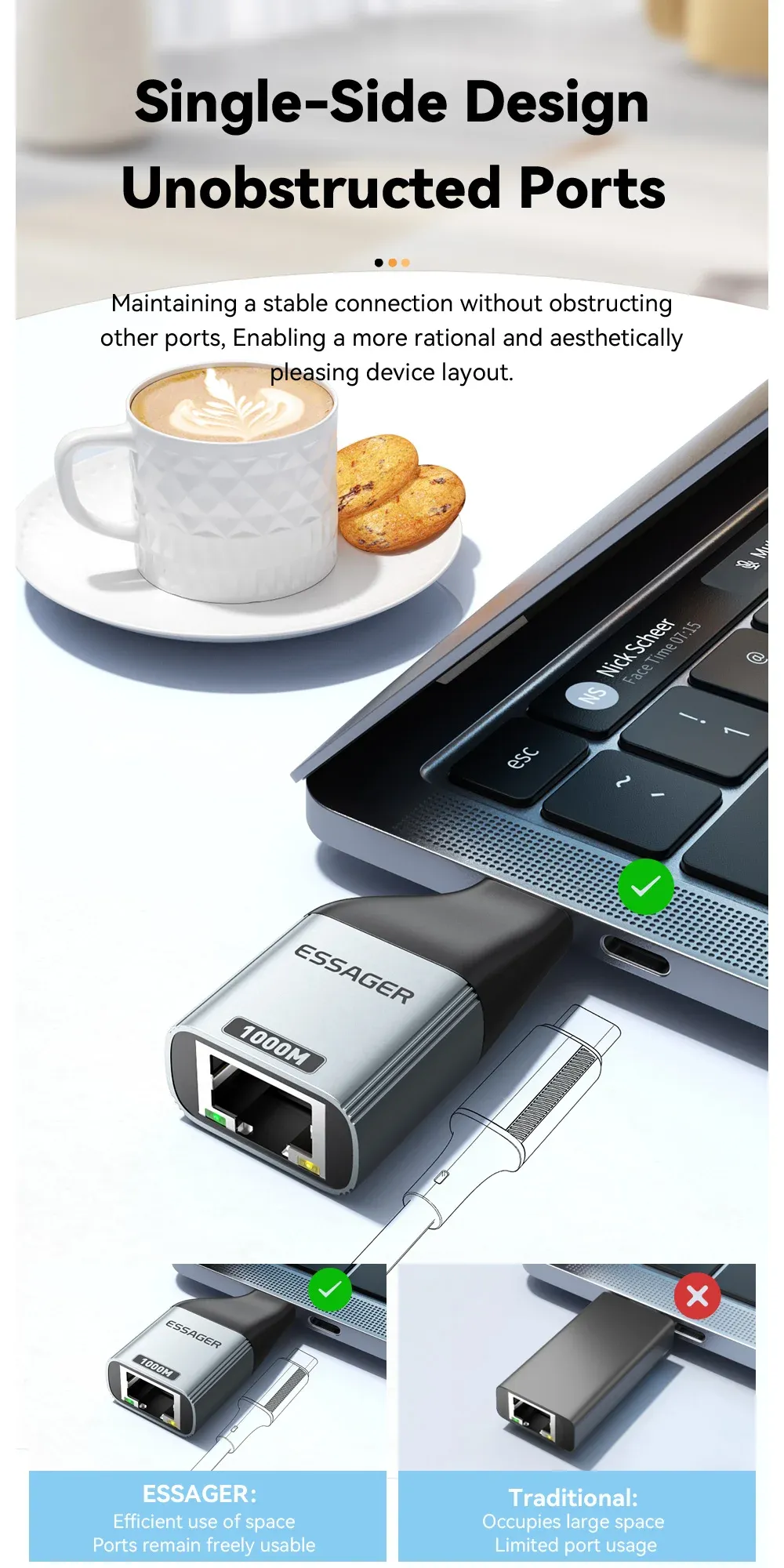 Connexion Ethernet via port Type-C